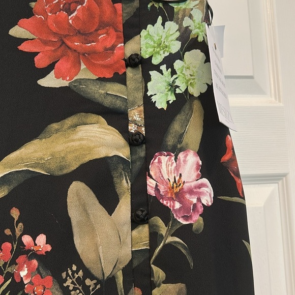 MESTIZA Althea Crepe Floral Print Midi A-Line Skirt - Picture 3 of 16